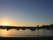 sunset, manly cove