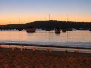 sunset, manly cove