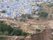 looking down on the blue houses of jodhpur